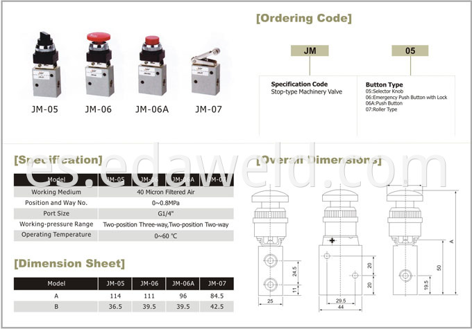 JM-05 Pneumatic Tool Valve